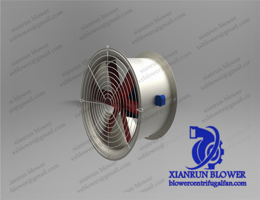 Fã axial movido a correia tubular, fã industrial do cilindro da caldeira de aço inoxidável